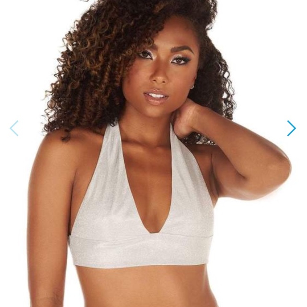 Iheartraves Shine Bright Halter Crop Top